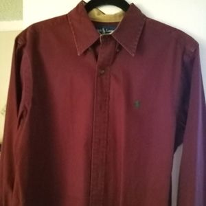 RL men's button up long sleeve polo